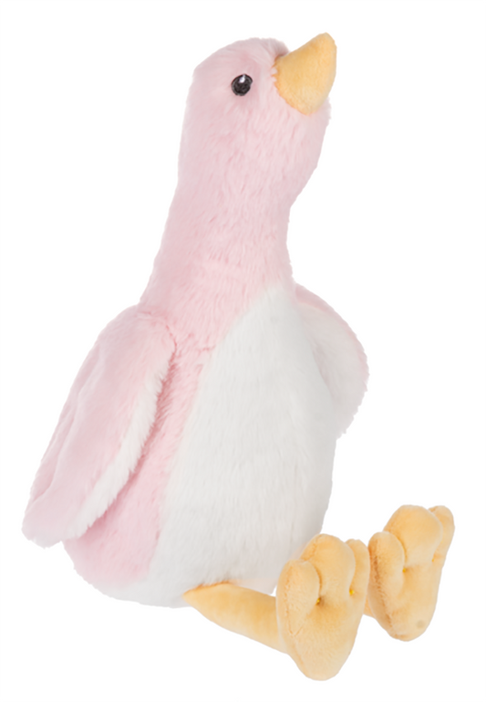 Baby Ganz Pink Gwennie Goose Plush Stuffed Animal Toy With Soft Chime, 13" Tall