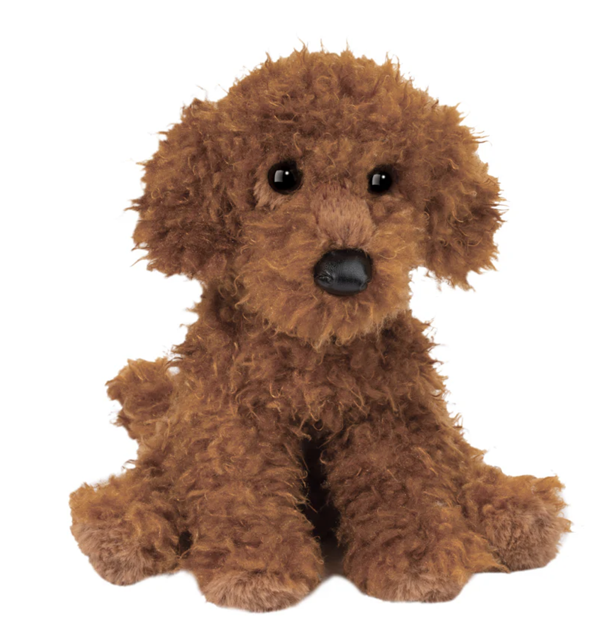 Douglas Toys Ginger Miniature Brown Poodle Plush Stuffed Animal Toy, 9.5" Tall