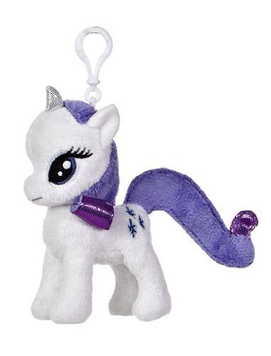 Aurora World My Little Pony Clip-On Rarity Pony Plush, 4.5"