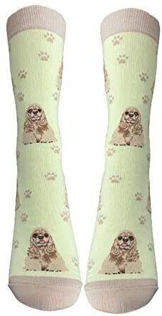 Happy Tails Cocker Spaniel Dog Lover Socks - One Size Fits Most