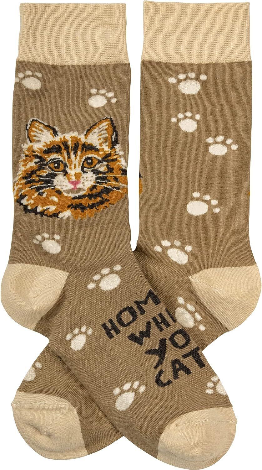 Primitives by Kathy Socks - Home is Where Your Cat Is, Unisex, One Size