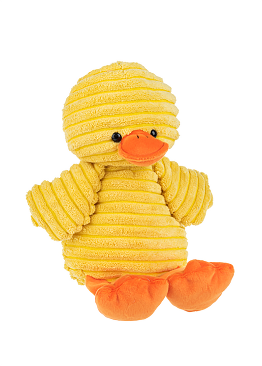 Ganz Ribbles Yellow Duck Corduroy Plush Stuffed Animal Toy, 12"