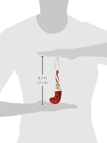 Cream Labradoodle Christmas Stocking Ornament "Santa's Little Pals"
