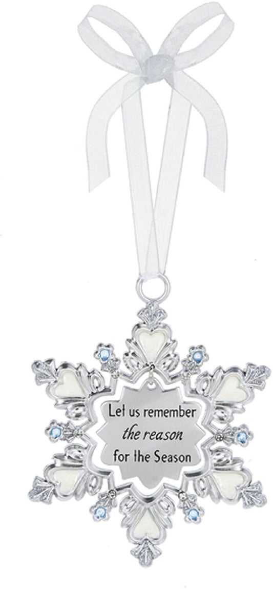 Ganz Let us Remember the Reason for the Season Decorative Hanging Ornament, Zinc
