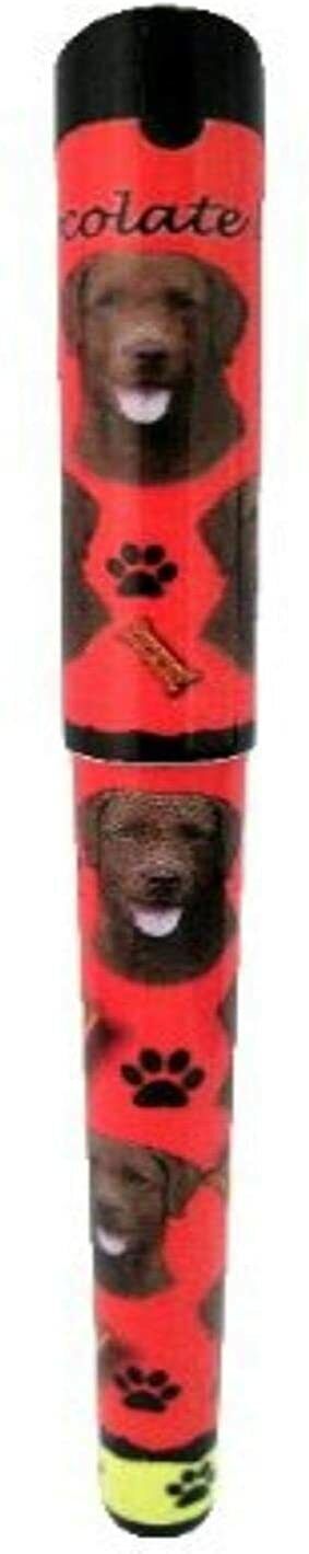 E&S Pets Chocolate Lab Pen Easy Glide Gel Pen, Refillable with A Perfect Grip