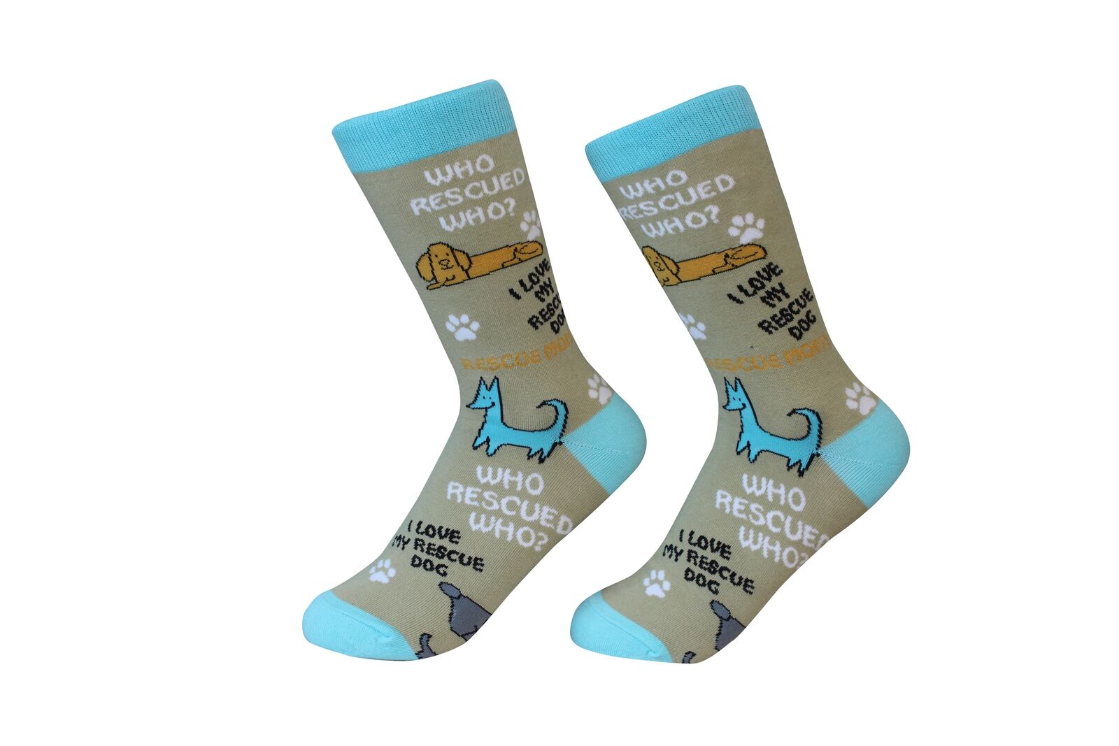 Who Rescued Who Dog Breed Socks Unisex Sock Daddy by E&S Pets