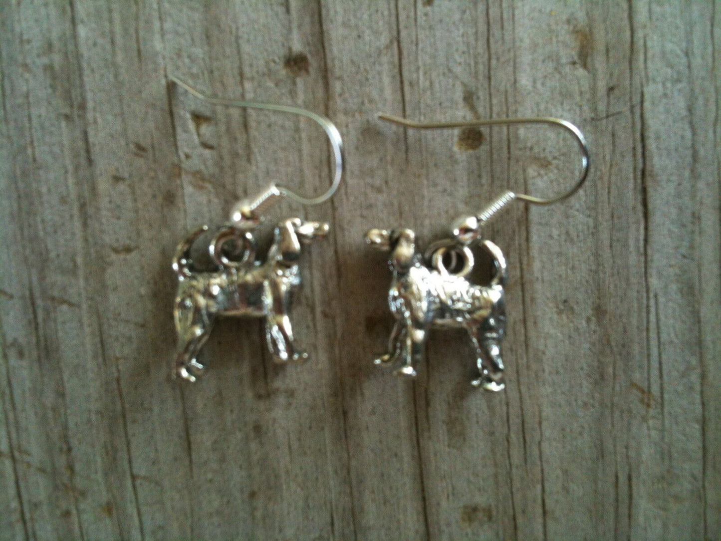 Pointer Dog Silver Plated Lead Free Pewter Earrings