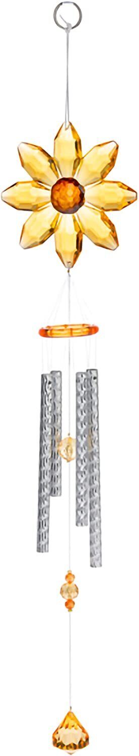 Ganz ACRY-990 Sunflower Floral 20.5 x 4.5 Inches Acrylic Crystal Wind Chime