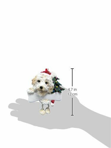 Cockapoo Ornament with "Dangling Legs" Hand Painted and Easily Personalized