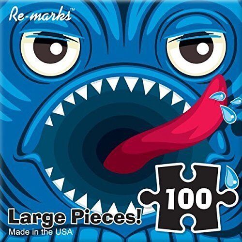 Blue Monster 100 Piece Re-marks Puzzle Monster Series