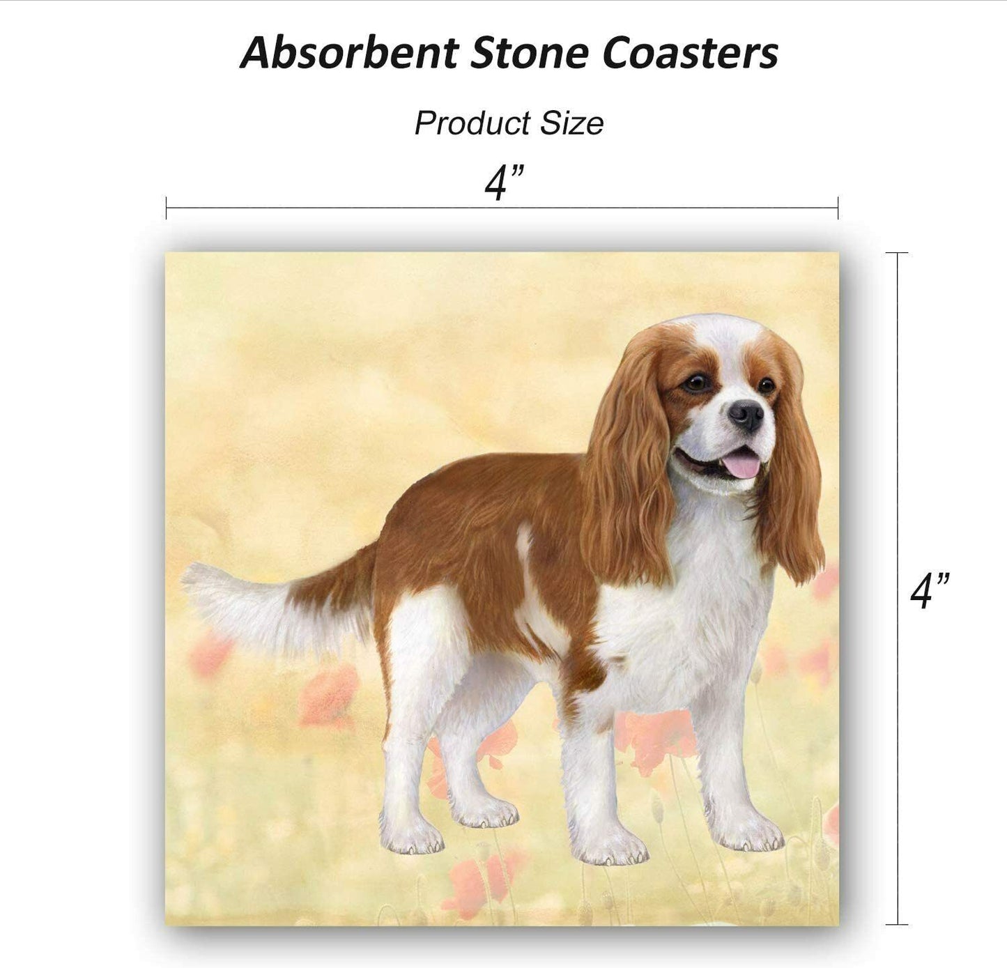 Cavalier King Charles (Standing) Tabletop Drink Coaster (1)