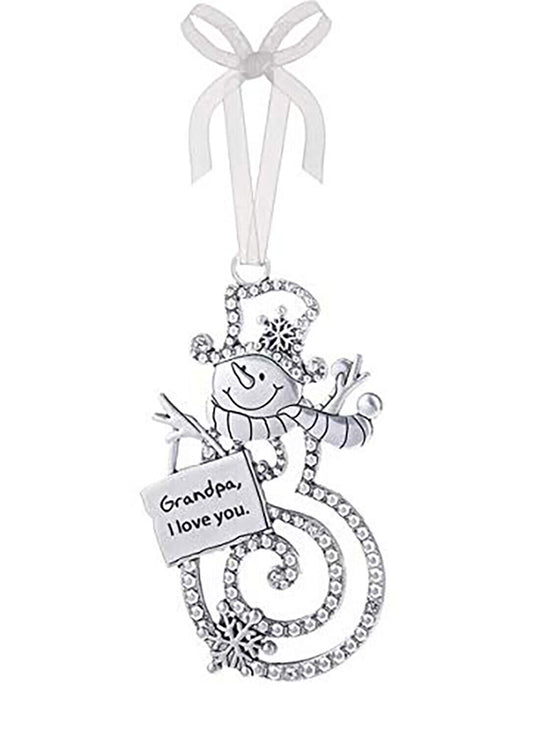 Ganz Ornament - Grandpa, I Love You - Silver