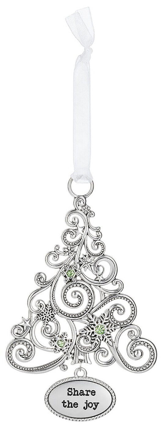 Ganz Ornament Oh Christmas Tree with Snowflakes - Share the Joy
