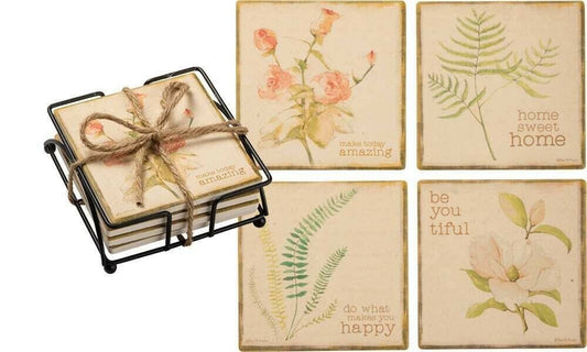 Primitives By Kathy 102809 Coaster Set - Be You Tiful