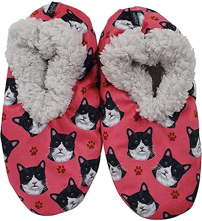 Black and White Cat Super Soft Women’s Slippers #31