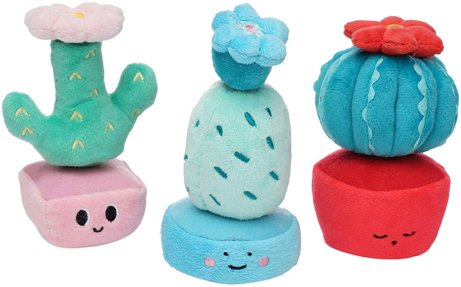 Manhattan Toy Cactus Garden 9 Piece Mix & Match Magnetic Plush Stacking Toy
