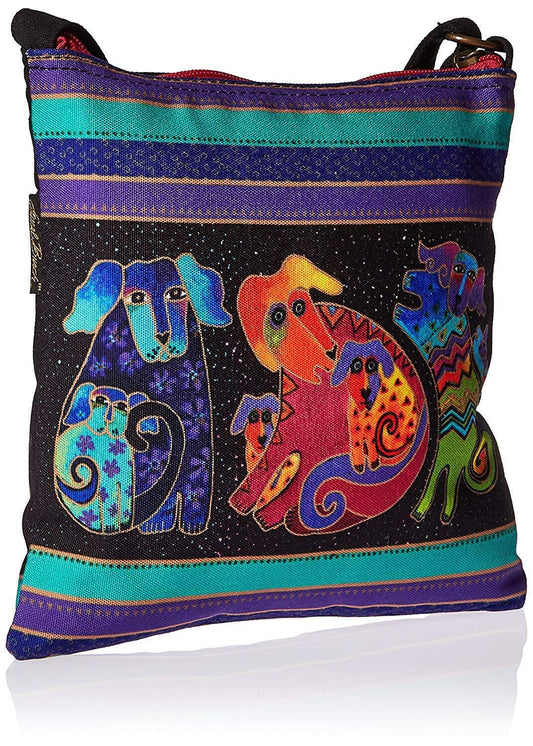 Laurel Burch Artistic Totes Crossbody, 10 by 10-Inch, Dogs and Doggies