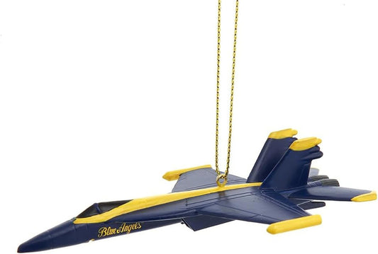 Kurt Adler U.S. Navy Blue Angels Fighter Jet Christmas Ornament