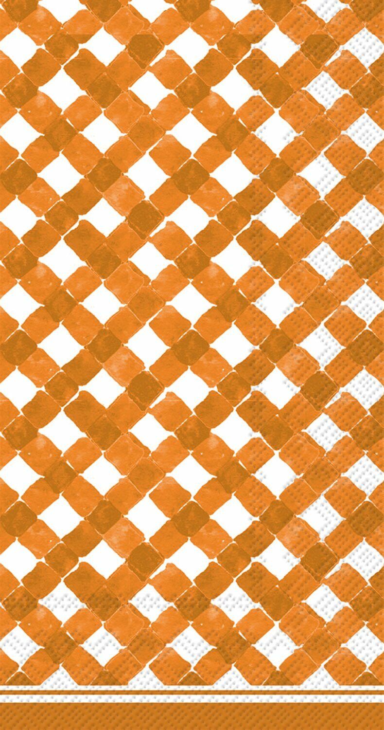 Boston International BF016502 Roseanne Beck Guest Towels Orange Gingham