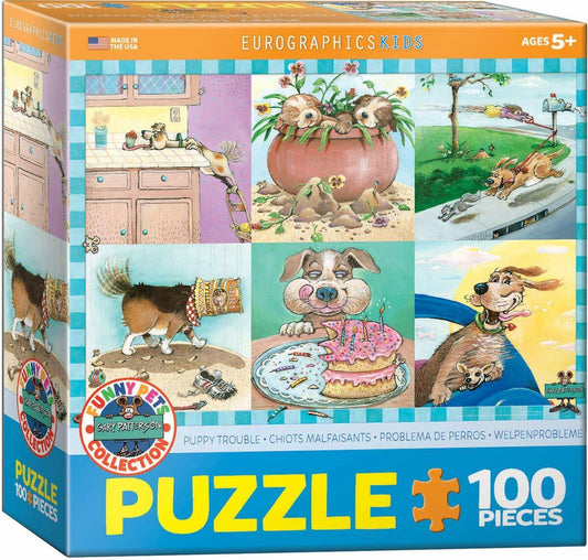 EuroGraphics Puppy Trouble by Gary Patterson Puzzle Jigsaw Puzzle (100-Piece)