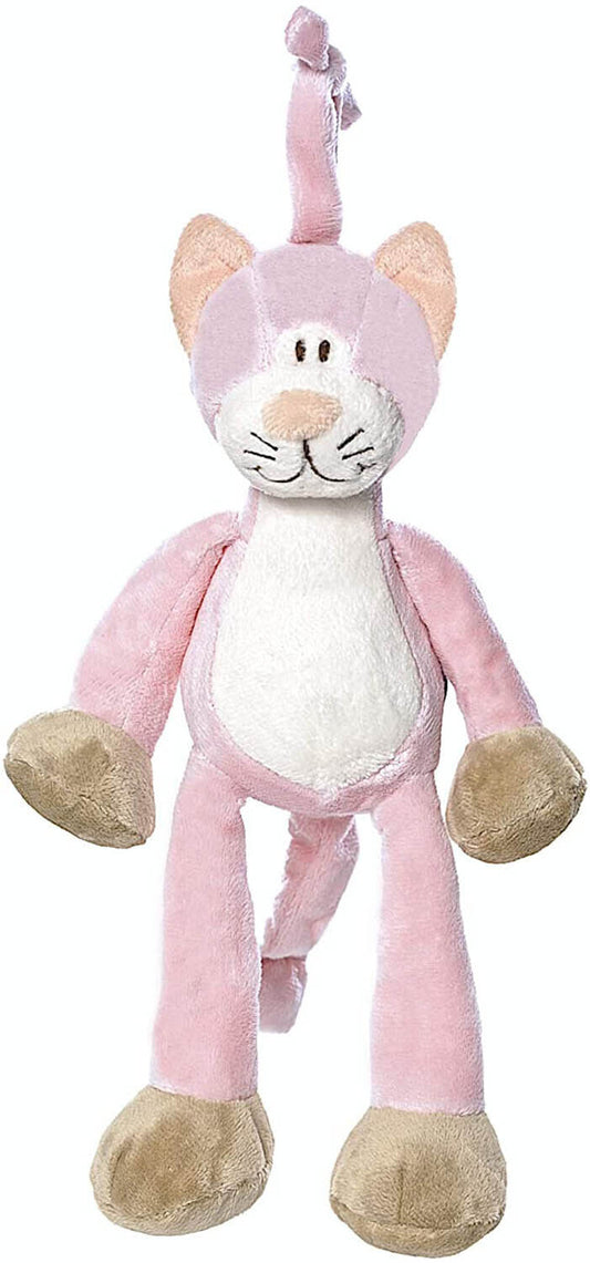 Teddykompaniet Diinglisar Pink Cat Plush Musical Pull Stuffed Animal Toy, 10"