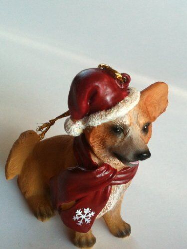 Littlegifts Corgi Snowflake Scarf Dog Holiday Christmas Ornament