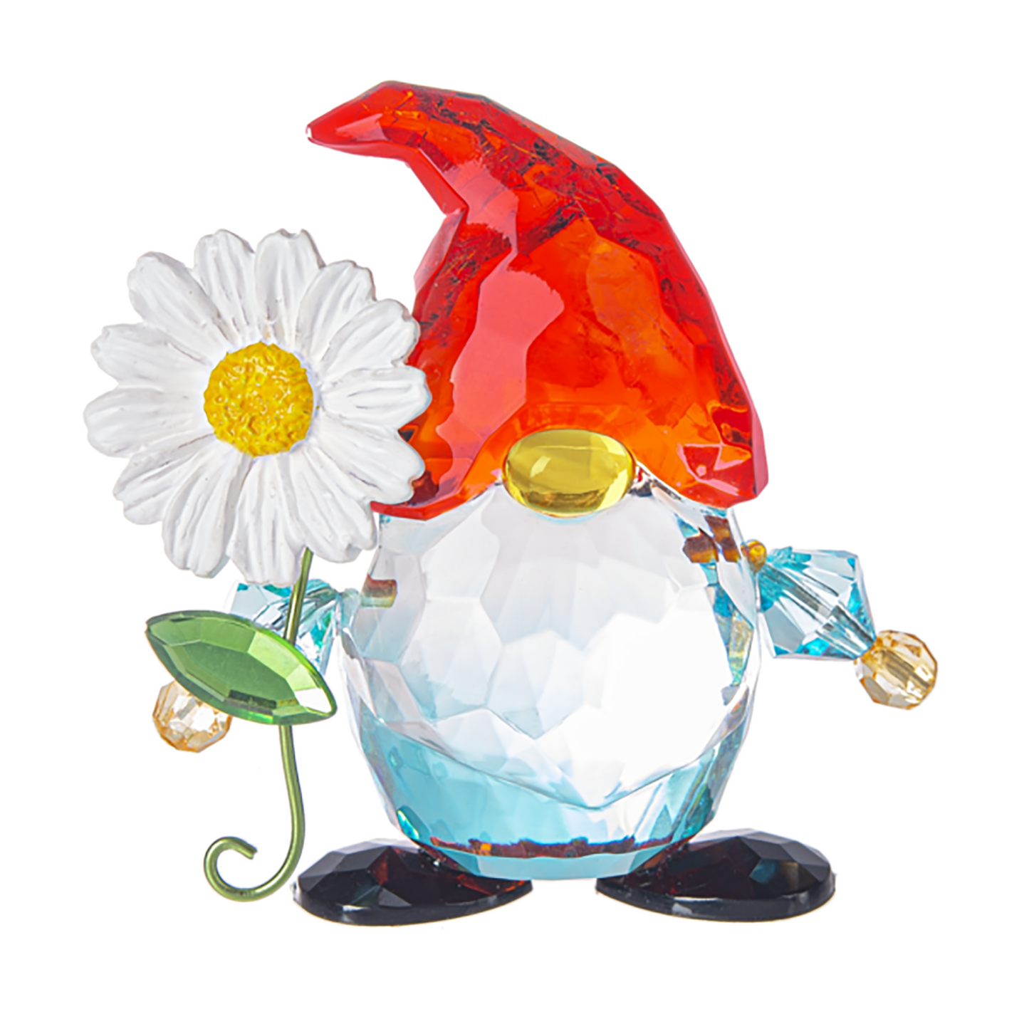 Ganz ACRY-805 Garden Gnome Figurine with Daisy, 2.5-inch Height