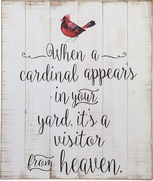 Ganz When A Cardinal Appears Wall Plaque Sign 18 x 22 Inch