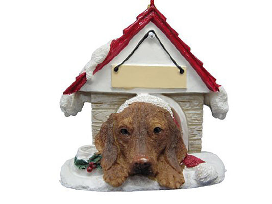 Vizsla Doghouse Ornament Hand Painted Easily Personalized