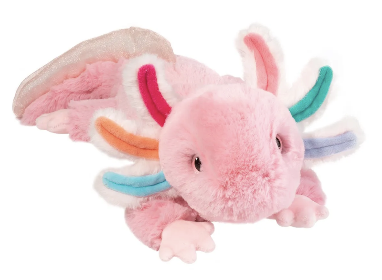 Douglas Jazzie Soft Axolotl Plush Stuffed Animal, 13" long