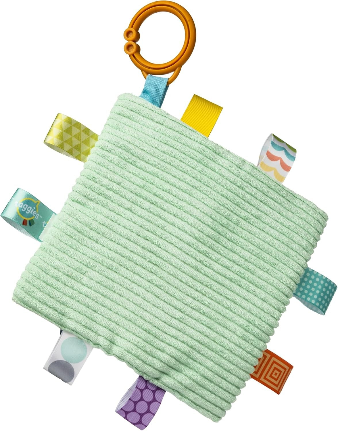 Taggies Crinkle Me Activity Toy w/ Squeaker and Tags, 6 in, Yellow Dunkin Duck