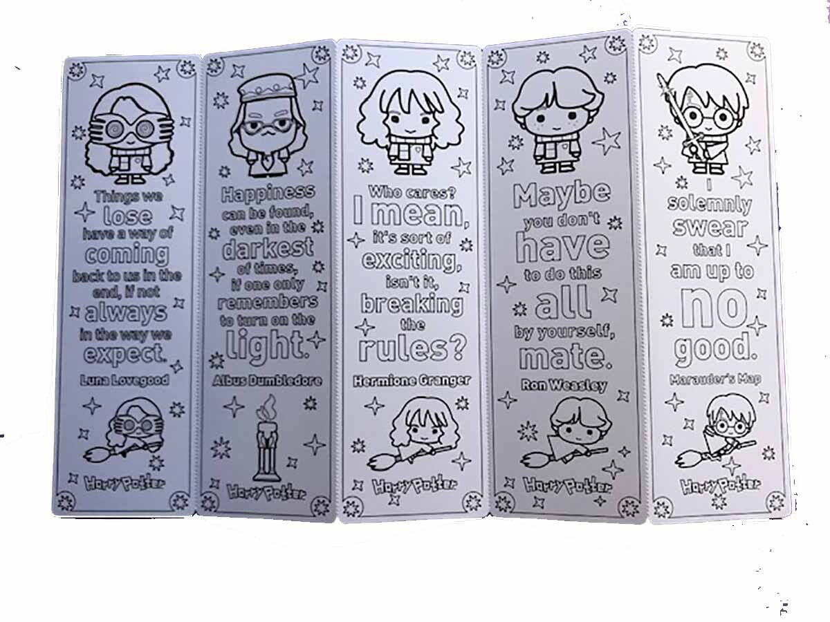 Re-Marks Harry Potter Wizards Colormarks Coloring Bookmarks