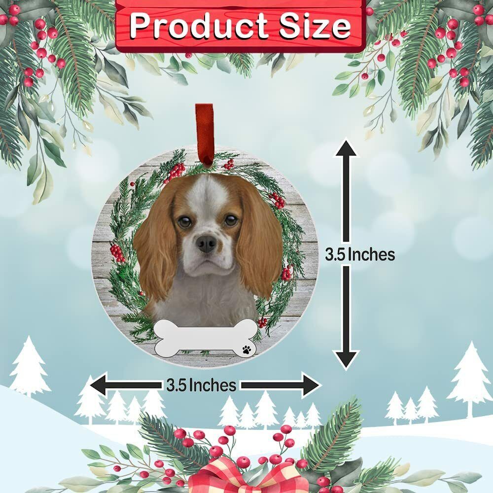 Cavalier King Charles - E&S Pets - DIY Personalizable, Ceramic Round Ornament