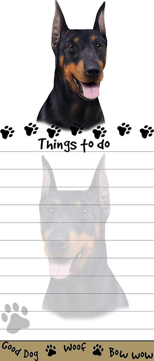 "Doberman Magnetic List Pads" Uniquely Shaped Sticky Notepad