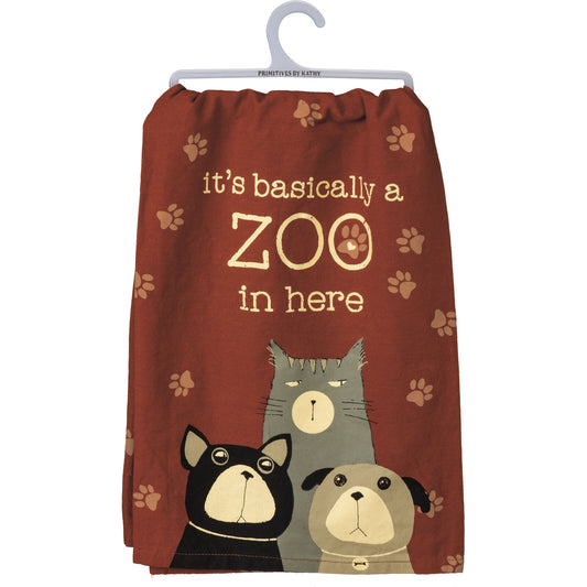 Primitives by Kathy Dish Towel - It's Basically A Zoo in Here