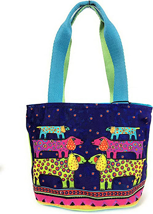 Laurel Burch Canine Family Medium Tote Bag, 14.5" x 10" x 6.25"