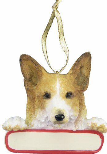 E&S Pets Welsh Corgi Dog Santa's Pal Christmas Ornament