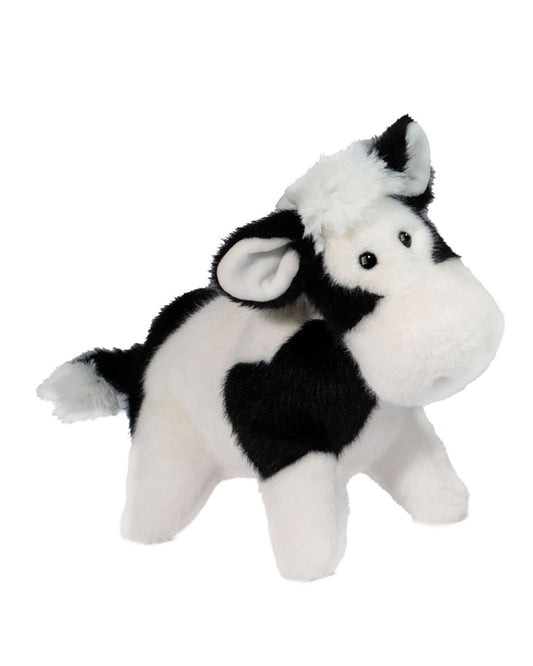 Douglas Toys Black/White Gladys Cow Muzzle Plush Stuffed Animal Large, 10" long