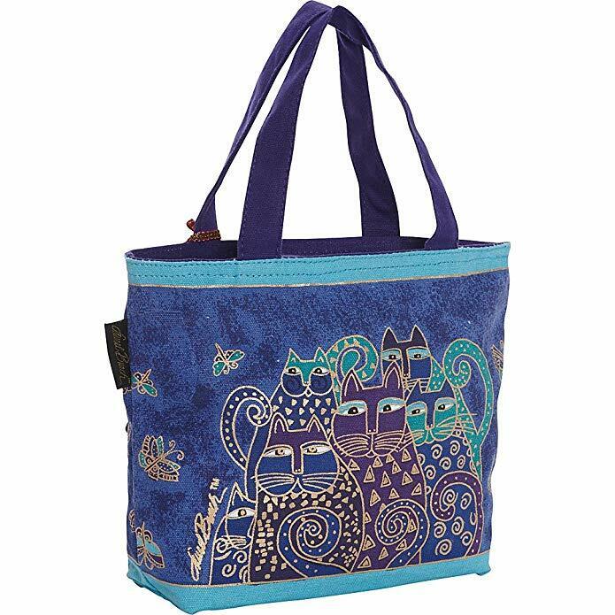 Laurel Burch Mini Bag: Indigo Cats