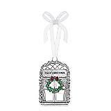 Ganz Seasons Greetings Zinc Epoxy Decorative Hanging Ornaments, Silver Multi