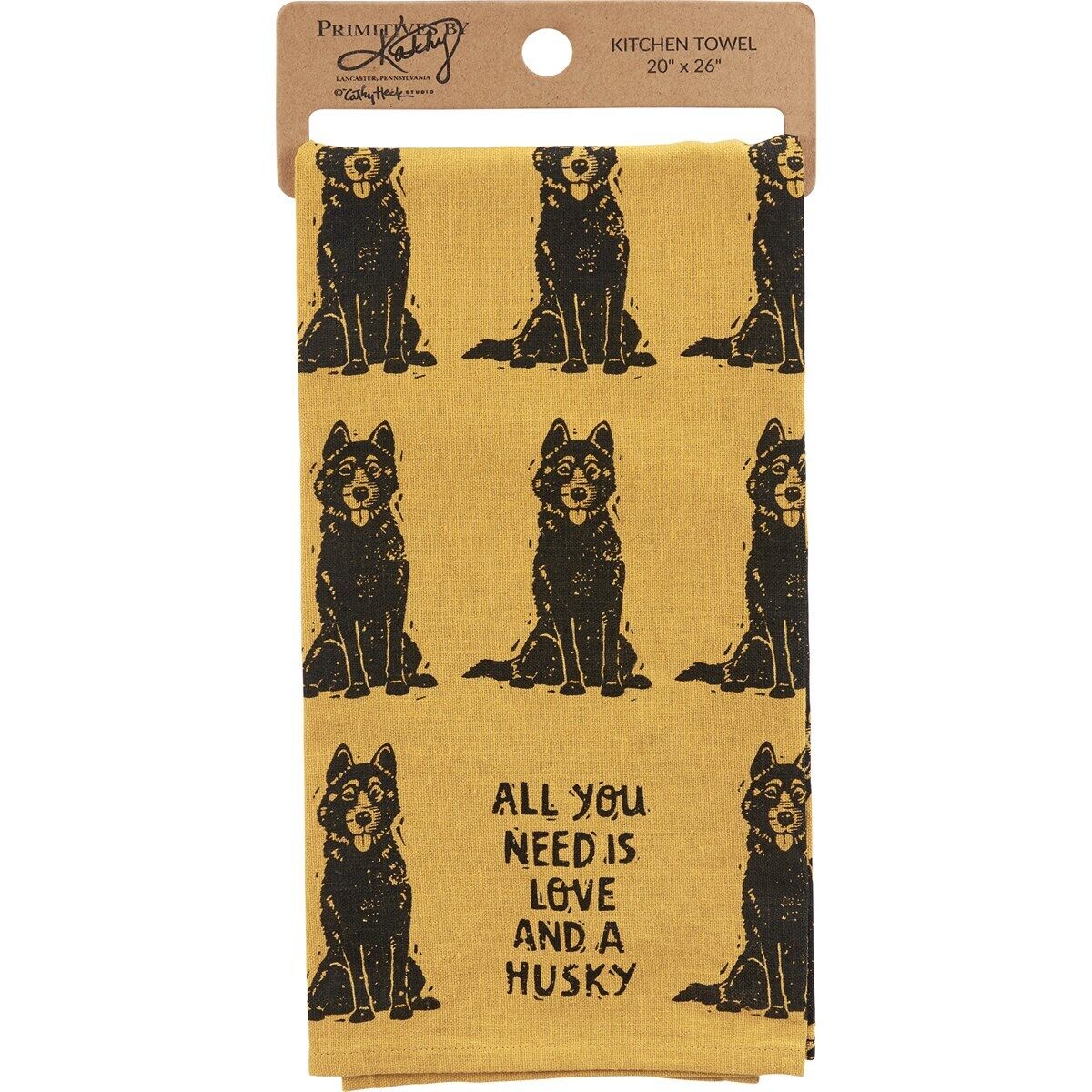 Primitives by Kathy Kitchen Towel - All You Need Is Love And A Husky