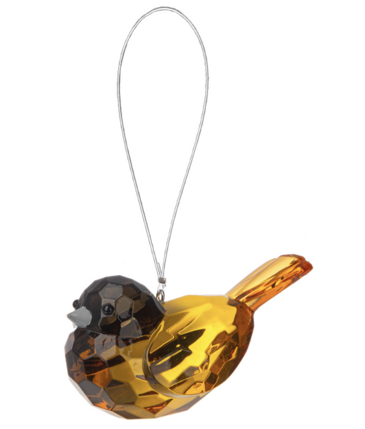 Ganz Crystal Expressions Acrylic Oriole Bird Ornament 1 1/2" x 3 1/4"  x 1 1/2"