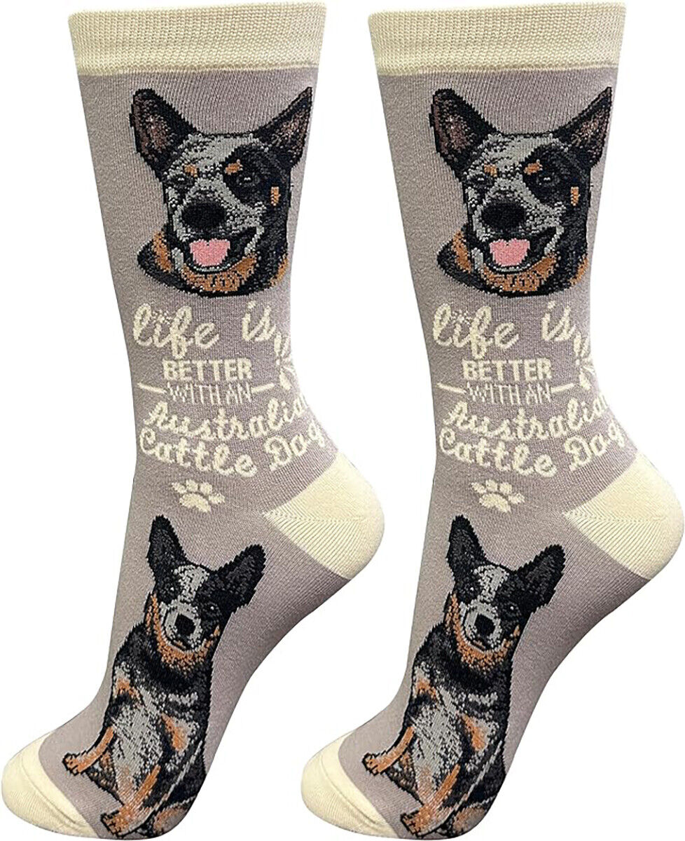 E&S Pets Pet Lover Socks, Life is Better with an Australian Cattle Dog