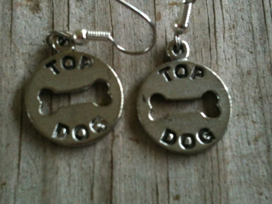 Top Dog Silver Plated Lead Free Pewter Earrings