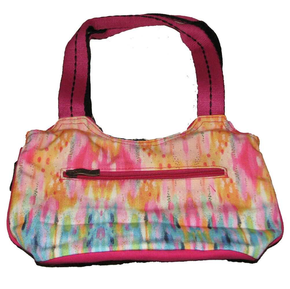 Laurel Burch Violet Puppy Dog with Flowers Small Scoop Tote Bag, 12.5”x 9.5”