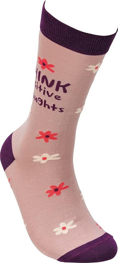 Primitives By Kathy Socks - Think Positive Thoughts, One Size, Unisex, 113868