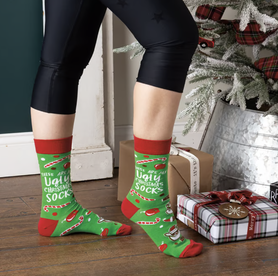 Primitives by Kathy - These Are My Ugly Christmas Socks One Size, Unisex