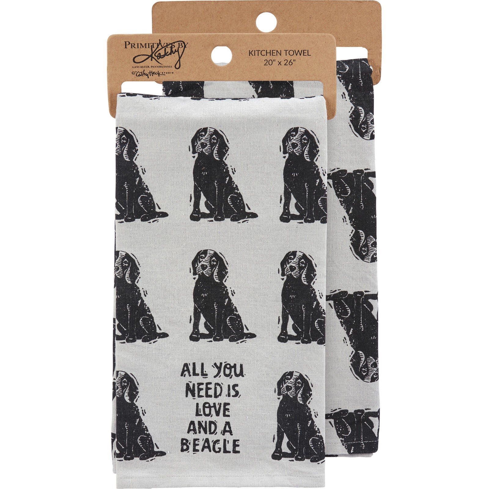 Primitives by Kathy Kitchen Towel - All You Need Is Love And A Beagle