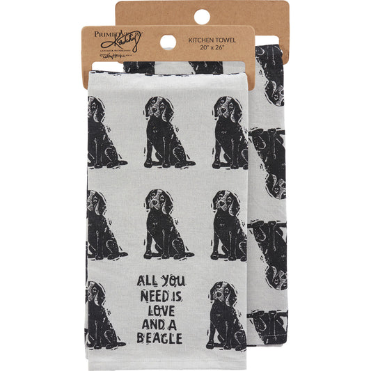 Primitives by Kathy Kitchen Towel - All You Need Is Love And A Beagle