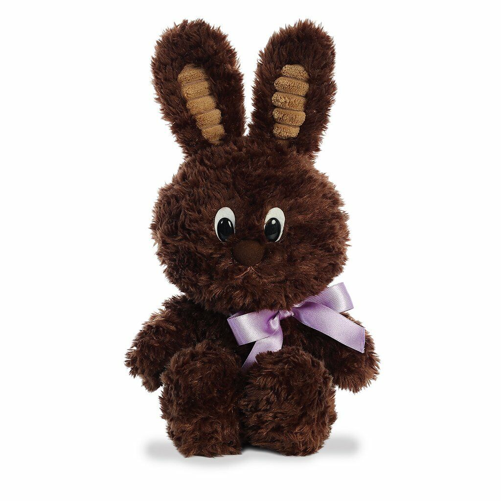 Aurora World Dark Brown Chocolate Bunny Stuffed Animal Plush Toy, 11"